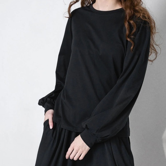 LUNYA Organic Pima Long Sleeve Tee black small - Picture 4 of 10